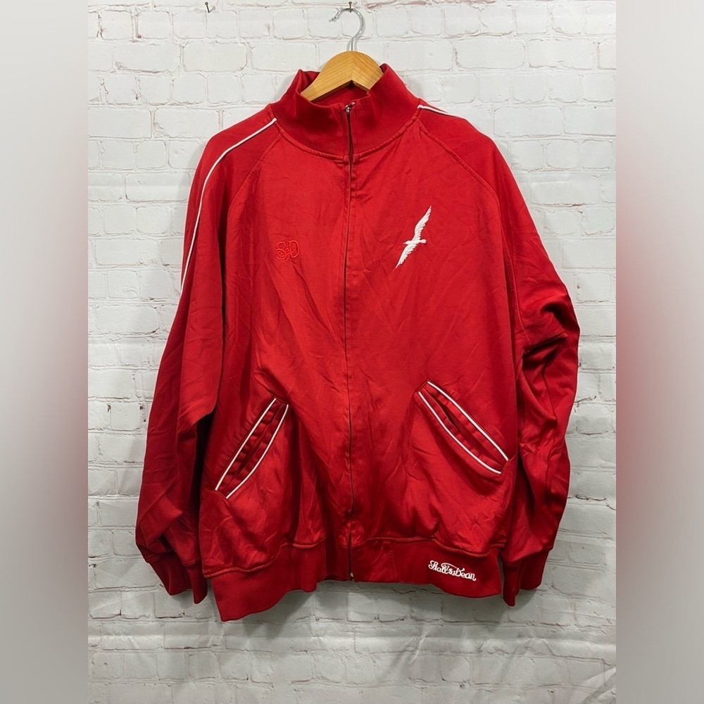 Stall & Dean Red Birds Basketball Club Red Varsity Jacket Mens Size 3XL (READ)
